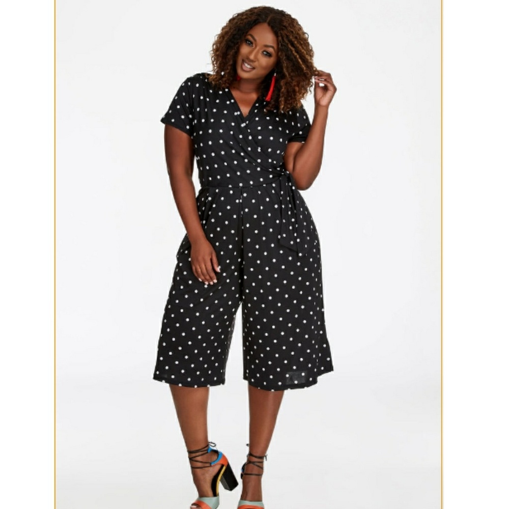 Polka Dot Gaucho Jumpsuit